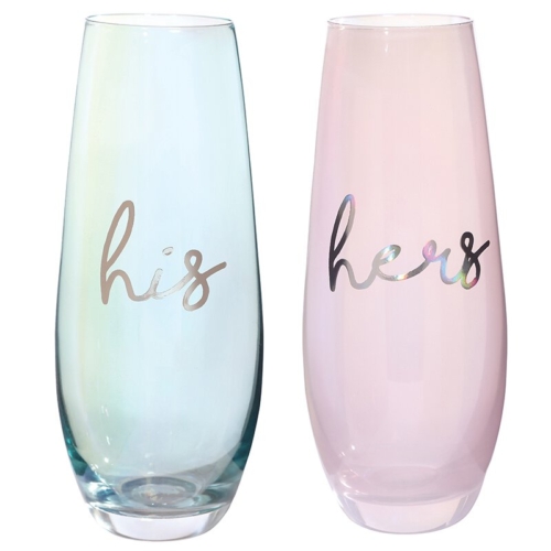 His and Hers Champagne Flute Set