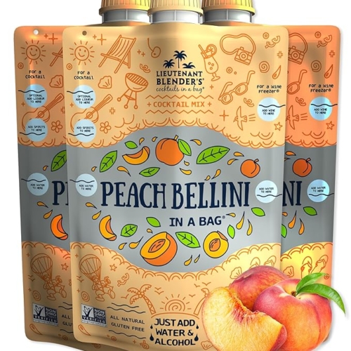 Peach Bellini Cocktail In A Bag