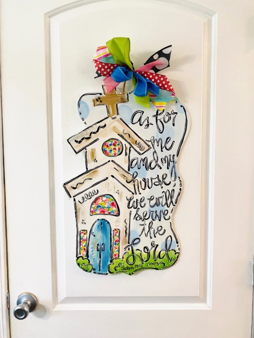"As For Me and My House" Church Door Hanger