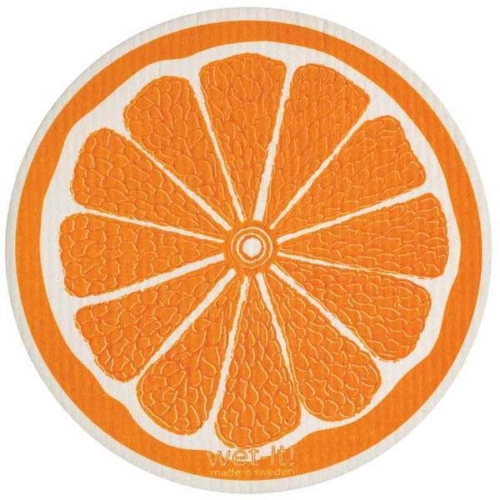 Orange Round Wet-It Cloth