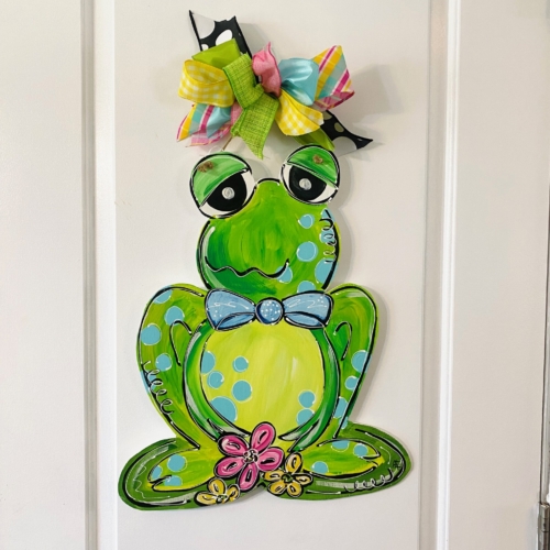 Polka Dot Frog Door Hanger