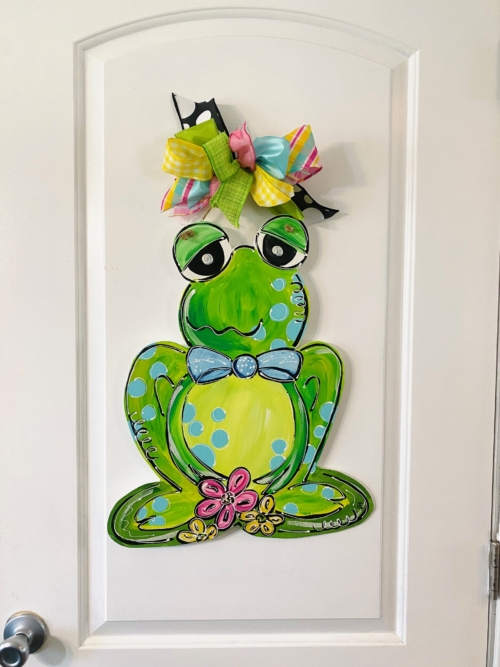 Polka Dot Frog Door Hanger