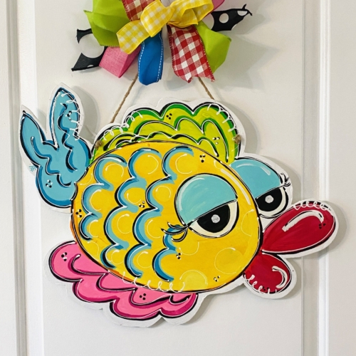 Whimsical Fish Door Hanger