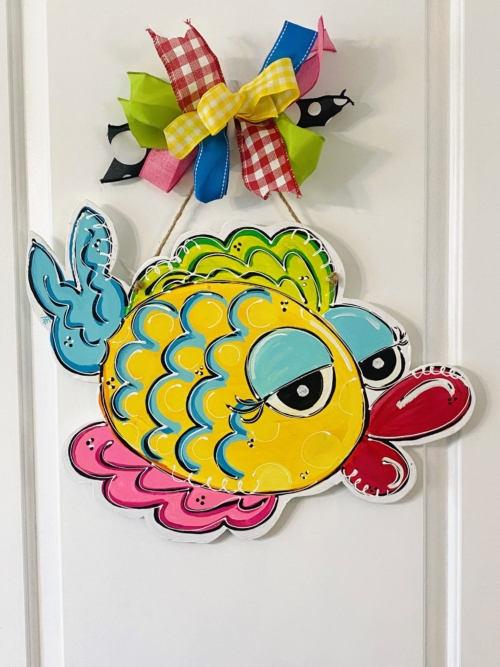 Whimsical Fish Door Hanger
